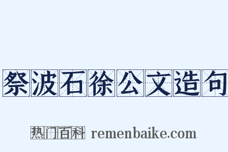 祭波石徐公文造句是什么意思的图片